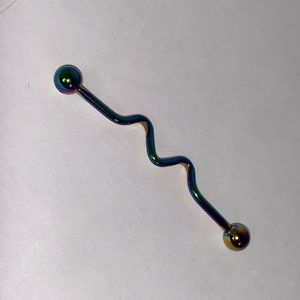 14 Gauge Multi- Colored Industrial Bar Squiggly Design